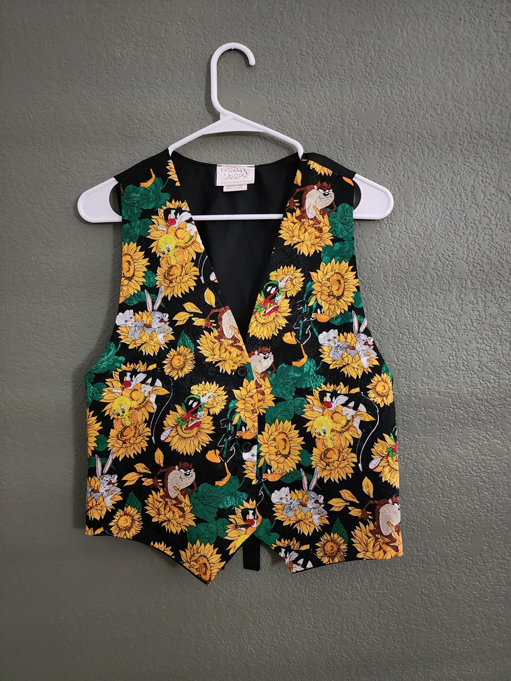 Vintage 90s Looney Tunes Sunflower Character Vest One Size